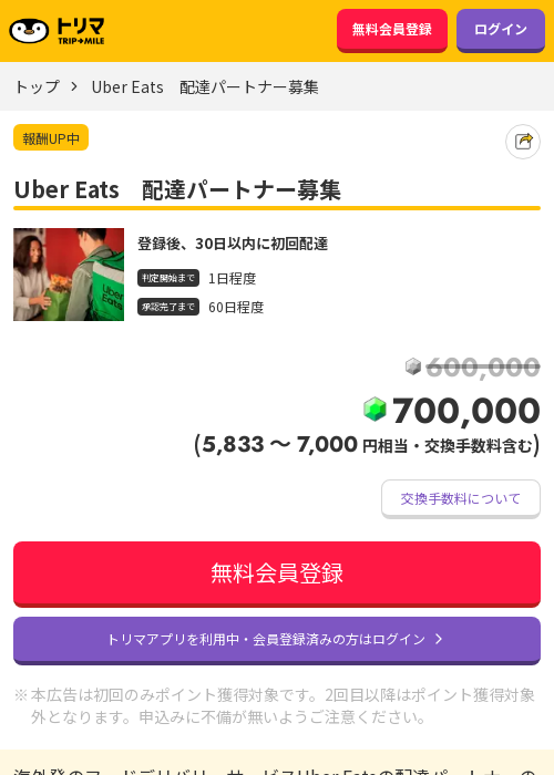 Uber Eatsの過去最高画像（トリマ・2026年3月21日）