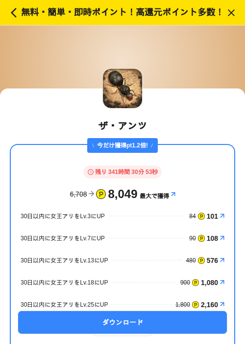 ザ・アンツの過去最高画像（ハピタス（SKYFLAG）・2026年5月17日）