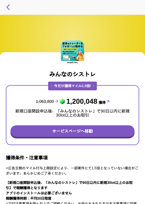 みんなのシストレの掲載記録画像（トリマ （ミッションA）・2026年5月4日）