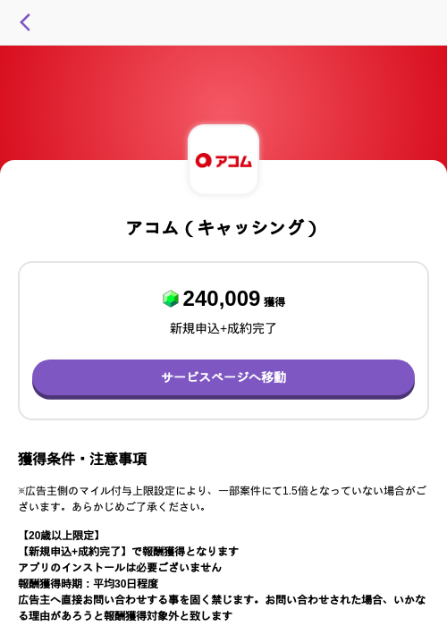 アコム（キャッシング）の過去最高画像（トリマ （ミッションA）・2026年5月4日）