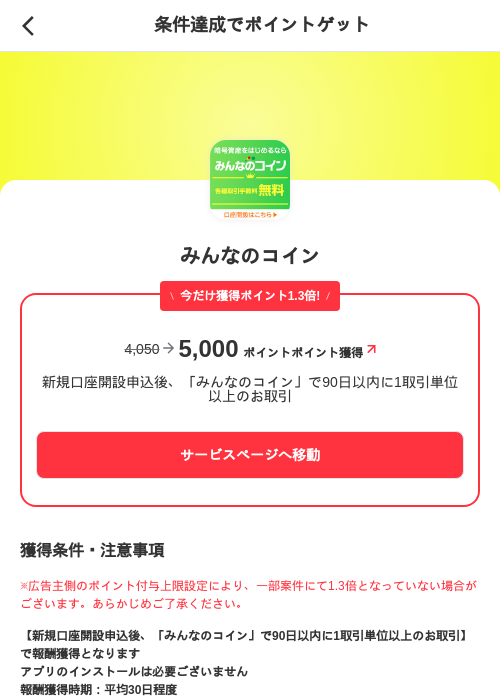 みんなのコインの過去最高画像（メルカリ（ポイントゲット）・2026年5月25日）