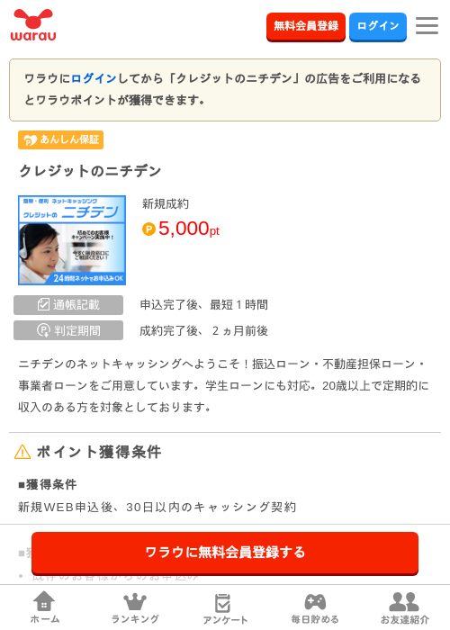 クレジットの過去最高画像（ワラウ・2026年4月8日）