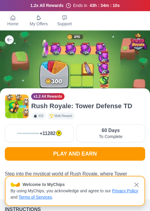 Rush Royale: Tower Defense TDの過去最高画像（ハピタス（myChips）・2026年5月22日）