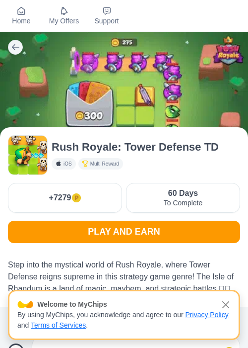 Rush Royale: Tower Defense TDの過去最高画像（モッピー（myChips）・2026年6月4日）