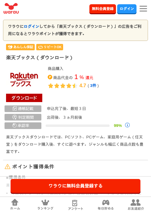 楽天ふの過去最高画像（ワラウ・2026年4月1日）