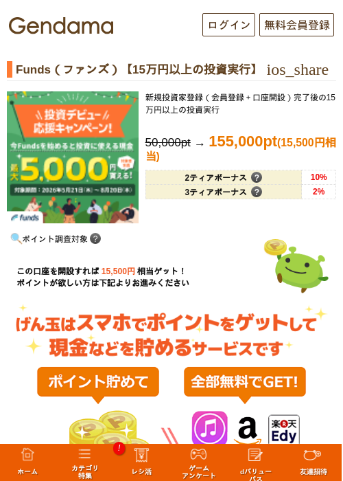 Funds（ファンズ）【15万円以上の投資実行】の過去最高画像（げん玉・2026年6月9日）