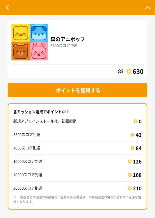 森のアニポップの掲載記録画像（GMOポイ活（GF Rewards）・2026年6月21日）
