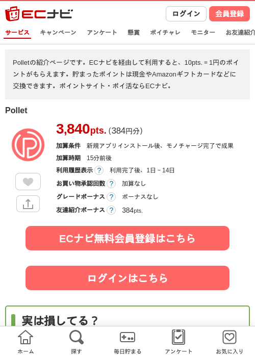 Polletポレットの過去最高画像（ECナビ・2026年4月14日）