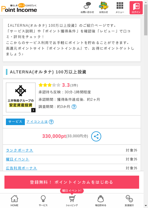 オルタの過去最高画像（ポイントインカム・2026年3月8日）