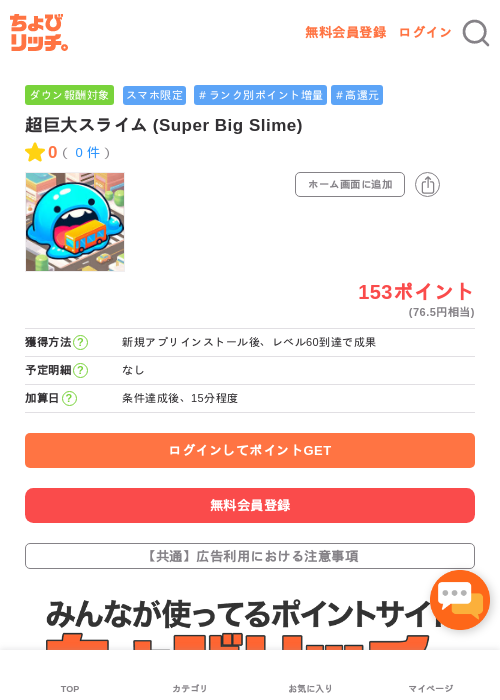 Slimeの過去最高画像（ちょびリッチ・2026年5月3日）
