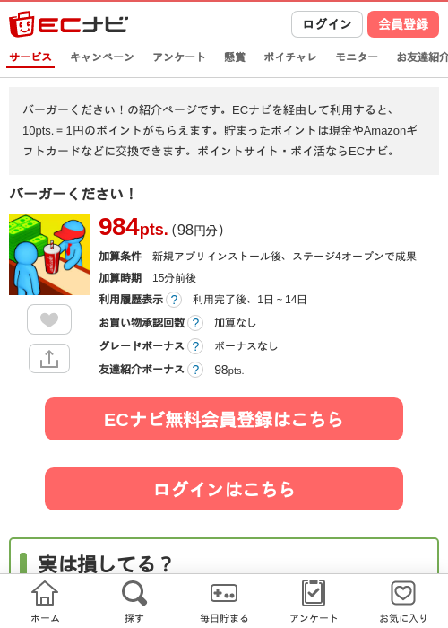 バーガーくださいの過去最高画像（ECナビ・2026年4月21日）