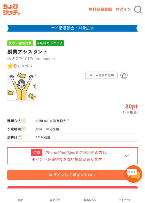 副業アシスタントの過去最高画像（ちょびリッチ・2026年4月30日）