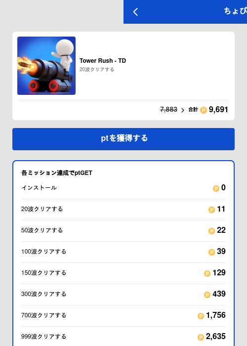 Tower Rush - TDの過去最高画像（ちょびリッチ（GF Rewards）・2026年5月19日）