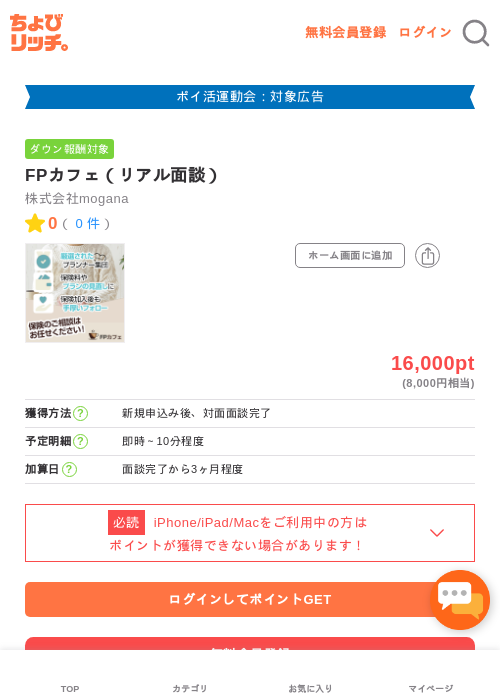 FPカフェ（リアル面談）の過去最高画像（ちょびリッチ・2026年4月30日）