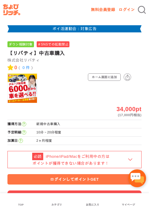 【リバティ】中古車購入の過去最高画像（ちょびリッチ・2026年4月30日）