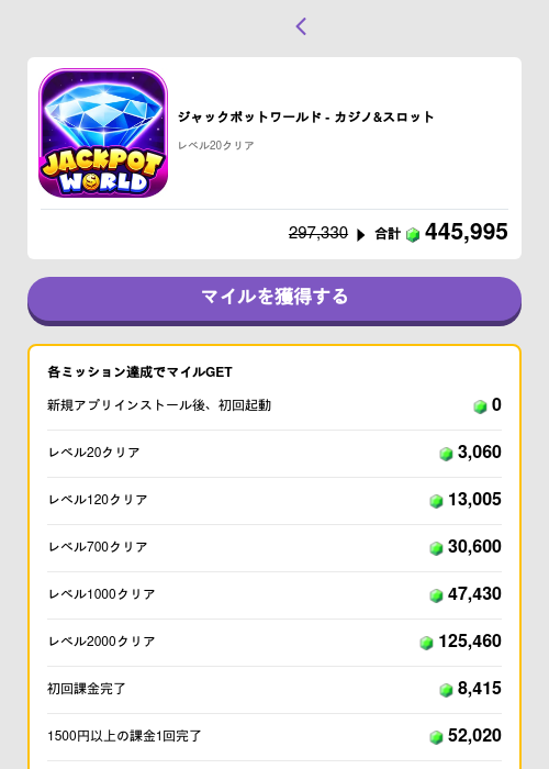 ジャックポットワールド - カジノ&スロットの過去最高画像（トリマ （ミッションB）・2026年5月4日）