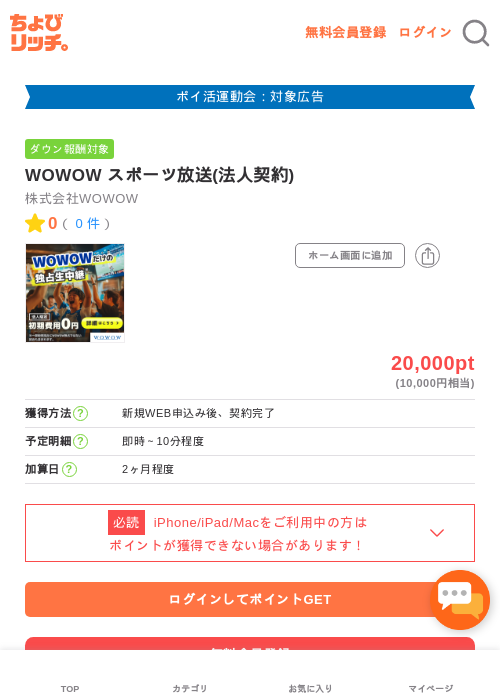 WOWOWの過去最高画像（ちょびリッチ・2026年4月30日）