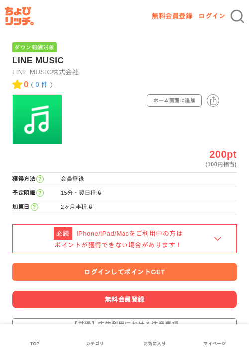 LINE MUSICの過去最高画像（ちょびリッチ・2026年6月9日）