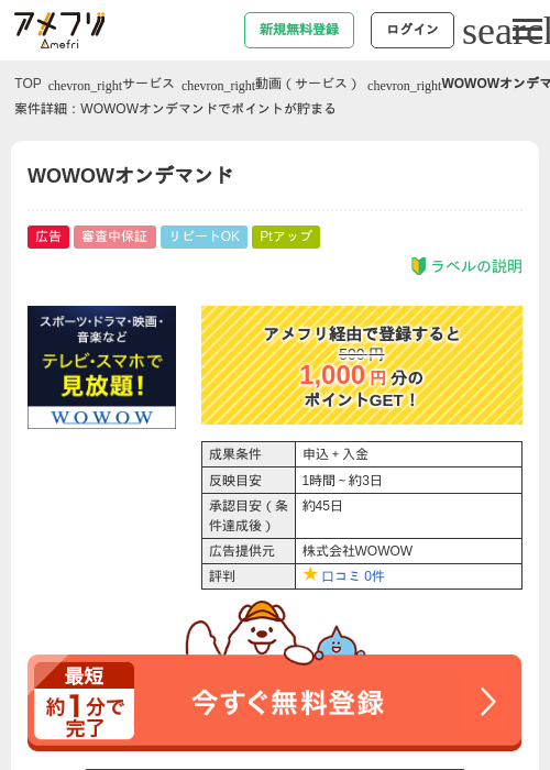 WOWOWの過去最高画像（アメフリ・2026年5月1日）