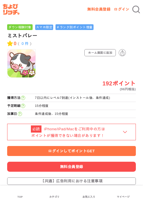 ミストバレーの過去最高画像（ちょびリッチ・2026年5月3日）