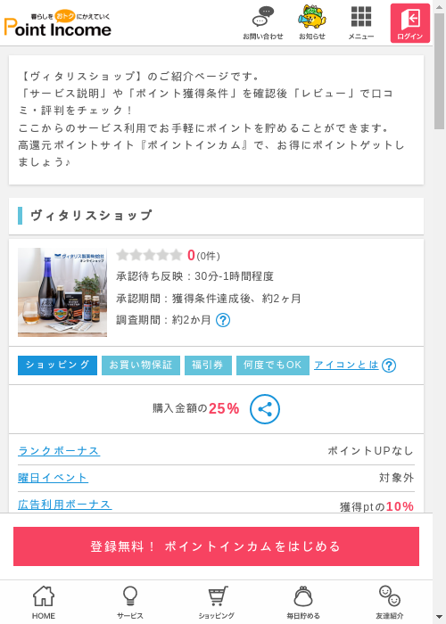 ヴィタリスショップの過去最高画像（ポイントインカム・2026年3月6日）