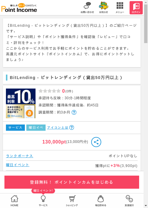 50万円の過去最高画像（ポイントインカム・2026年3月11日）