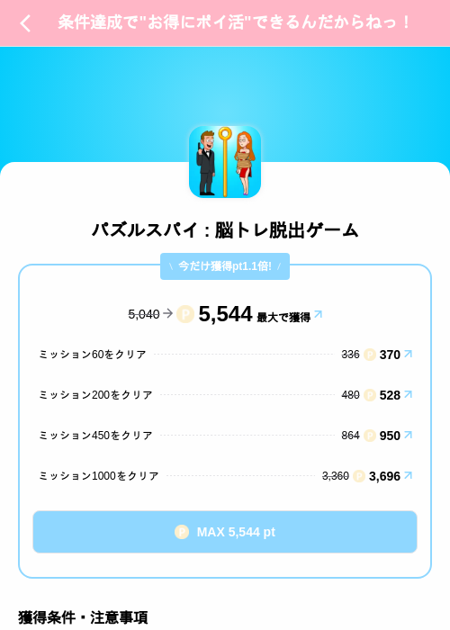 パズルスパイ : 脳トレ脱出ゲームの掲載記録画像（Powl（SKYFLAG）・2026年8月12日）