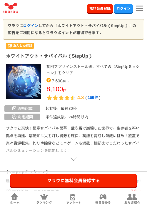 ホワイトアウト サバイバルの過去最高画像（ワラウ・2026年5月8日）