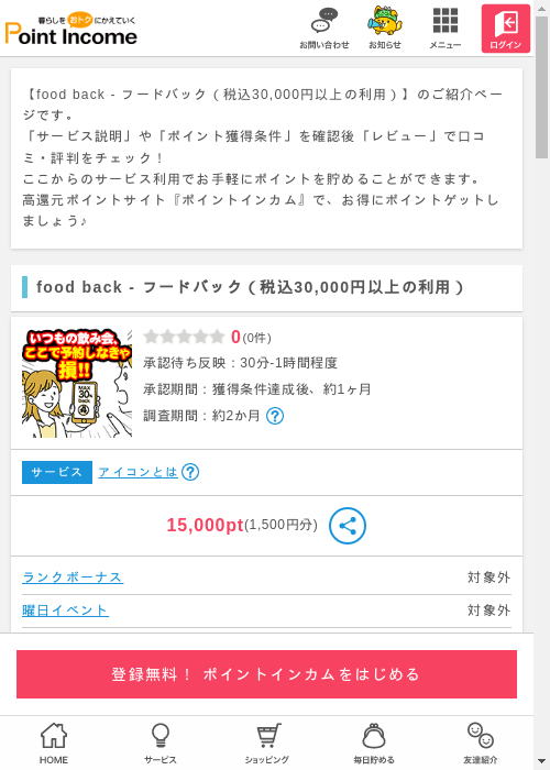 Backの過去最高画像（ポイントインカム・2026年3月10日）