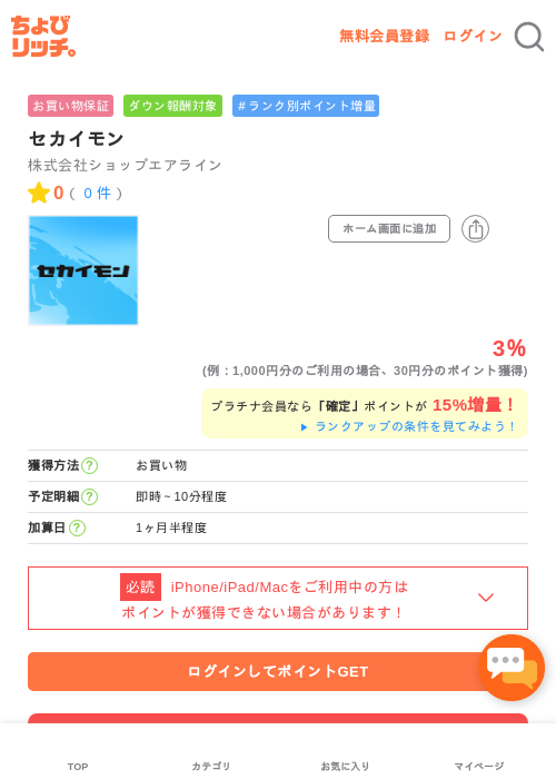 セカイモンの過去最高画像（ちょびリッチ・2026年5月1日）