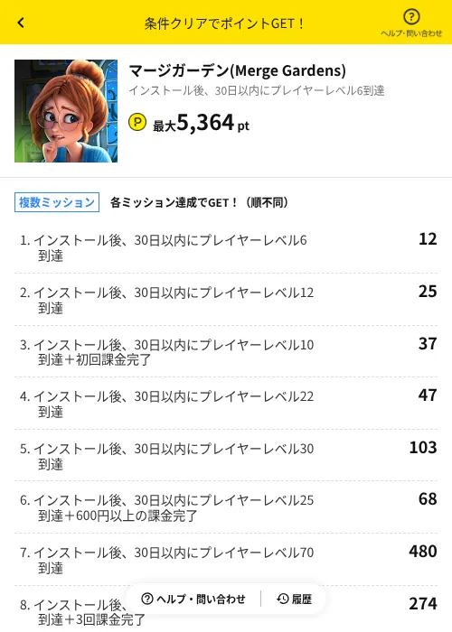 マージガーデン(Merge Gardens)の過去最高画像（ハピタス（AppDriver）・2026年6月14日）