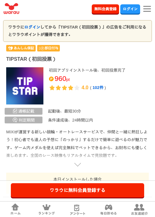 tipstの過去最高画像（ワラウ・2026年4月9日）