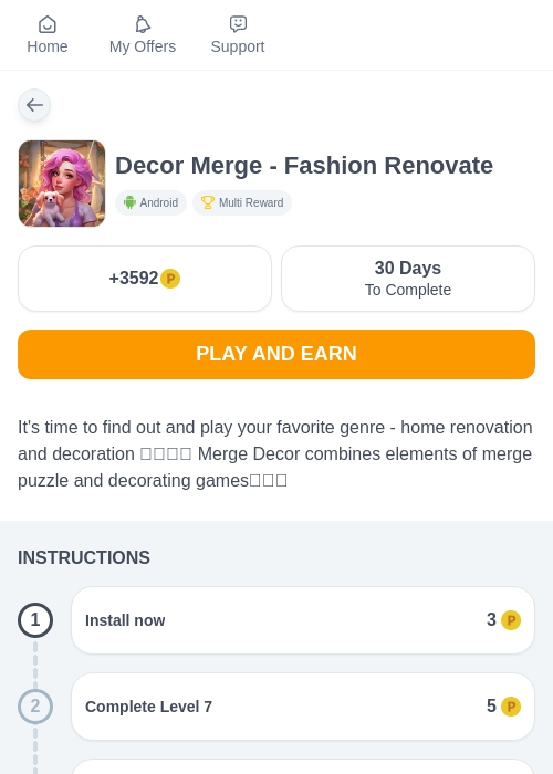 Decor Merge - Fashion Renovateの過去最高画像（モッピー（myChips）・2026年5月8日）