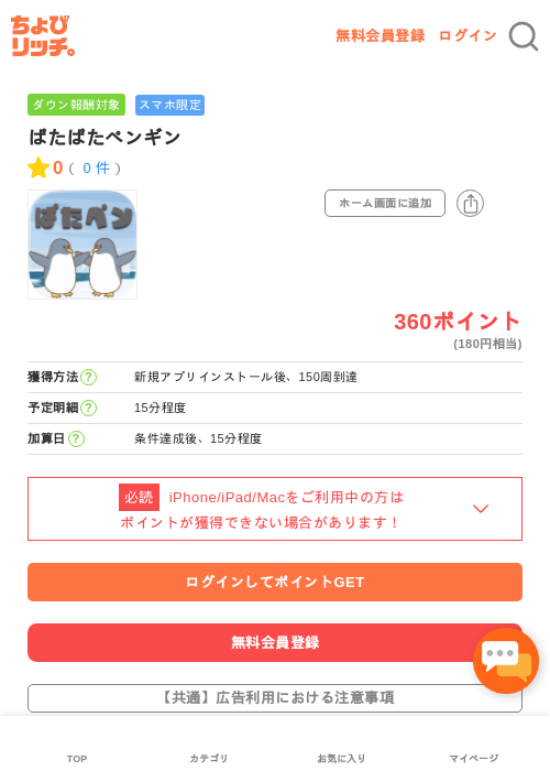 ぱたぱたペンギンの過去最高画像（ちょびリッチ・2026年5月3日）