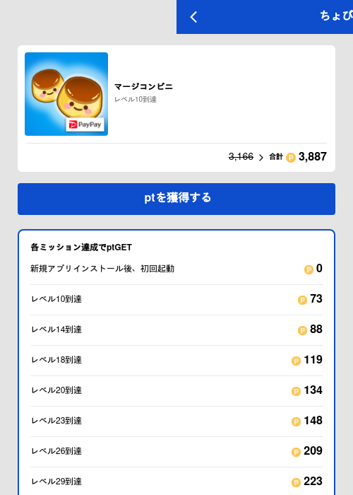 マージコンビニの過去最高画像（ちょびリッチ（GF Rewards）・2026年5月19日）