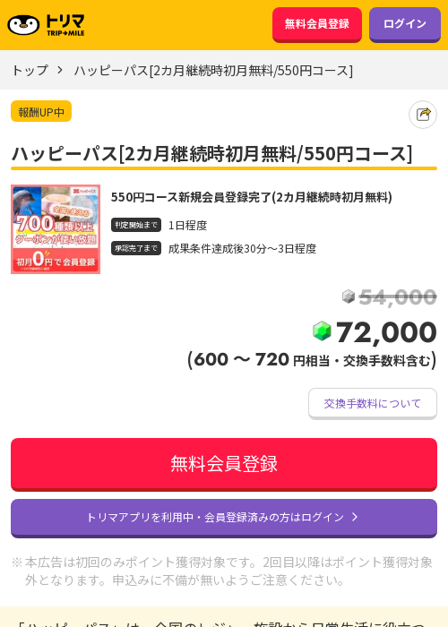 ハッピーパス 550の過去最高画像（トリマ・2026年3月15日）