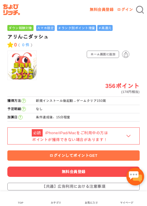 アリんこダッシュの過去最高画像（ちょびリッチ・2026年5月3日）