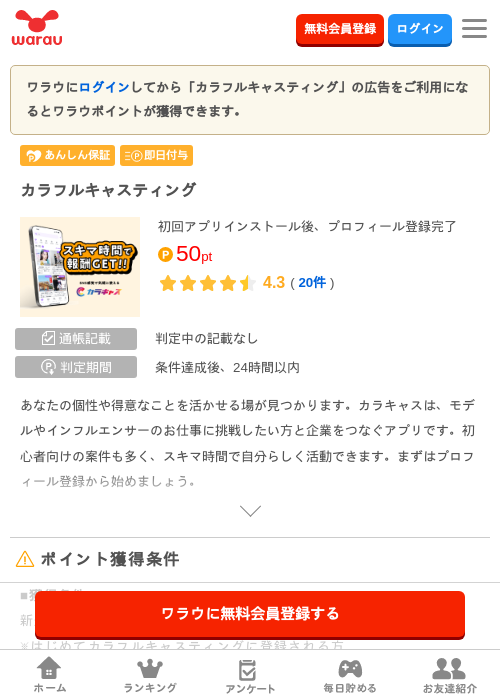 カラフルキャスティングの過去最高画像（ワラウ・2026年4月8日）