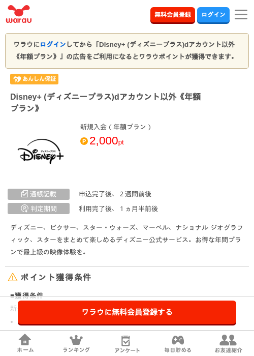 Disney   ディズニープラスの過去最高画像（ワラウ・2026年4月6日）