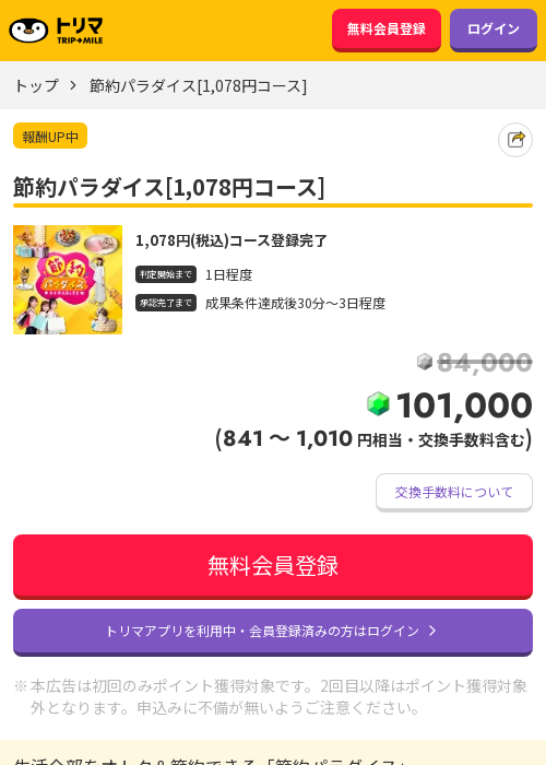 節約パラダイスの過去最高画像（トリマ・2026年3月20日）