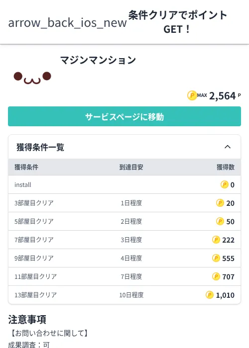 マジンマンションの過去最高画像（モッピー（Zucks）・2026年6月4日）