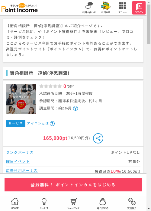 探偵の過去最高画像（ポイントインカム・2026年3月9日）