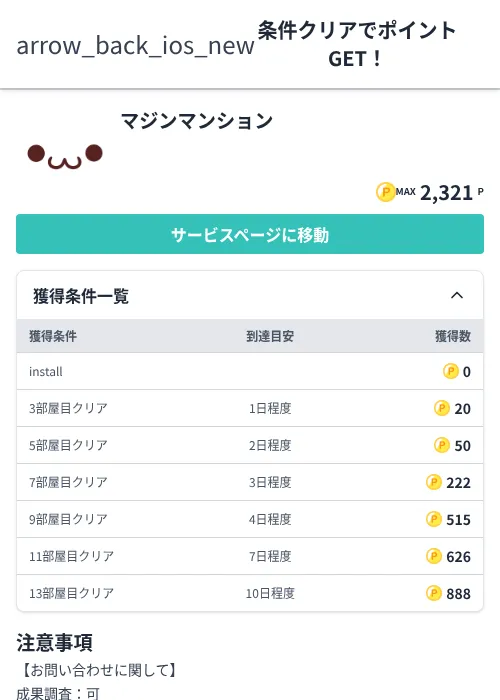 マジンマンションの過去最高画像（モッピー（Zucks）・2026年6月4日）