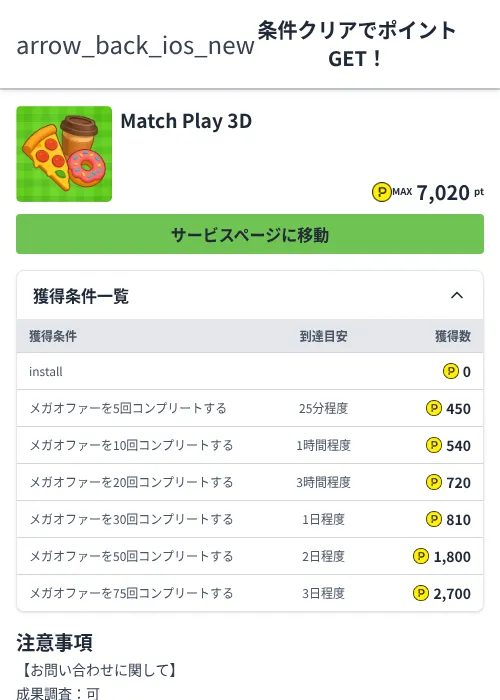 Match Play 3Dの過去最高画像（ハピタス（Zucks）・2026年6月17日）