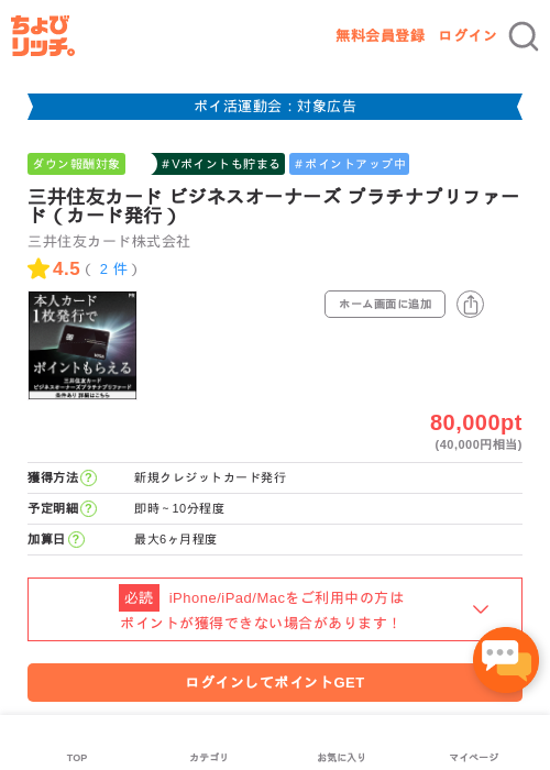 ビジネスオーナーの過去最高画像（ちょびリッチ・2026年4月30日）