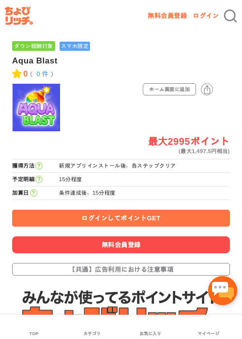 Aqua Blastの過去最高画像（ちょびリッチ・2026年5月3日）