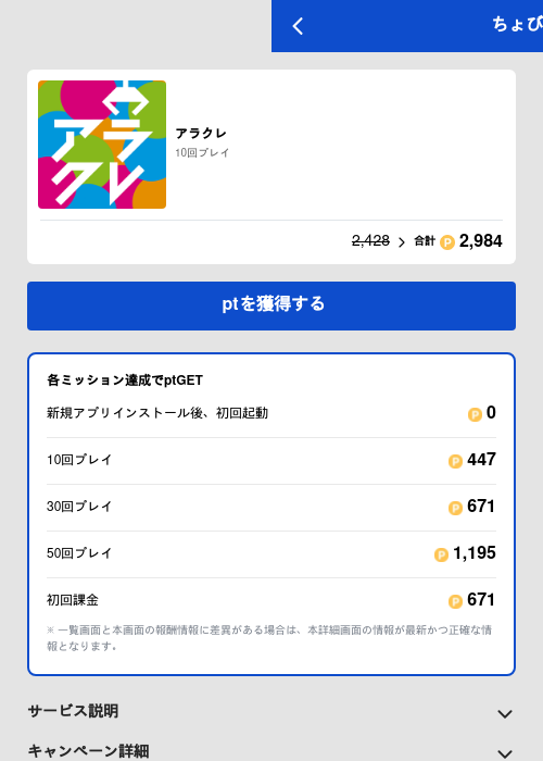 アラクレの過去最高画像（ちょびリッチ（GF Rewards）・2026年5月19日）