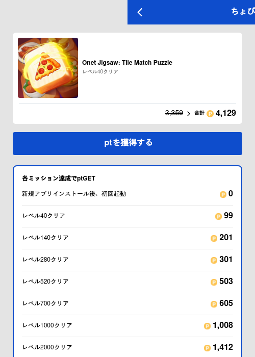 Onet Jigsaw: Tile Match Puzzleの過去最高画像（ちょびリッチ（GF Rewards）・2026年5月19日）