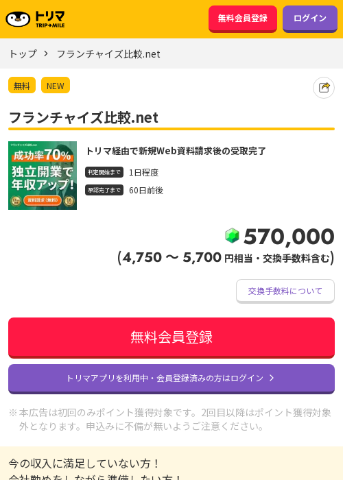 フランチャイズ比較の過去最高画像（トリマ・2026年3月23日）