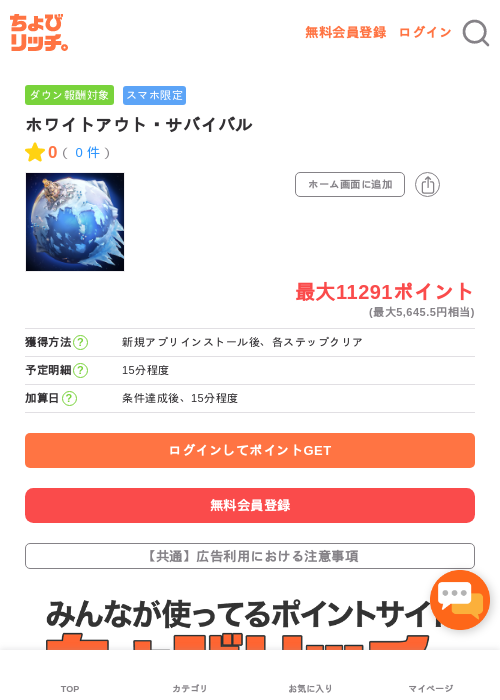 ホワイトアウト サバイバルの過去最高画像（ちょびリッチ・2026年5月3日）